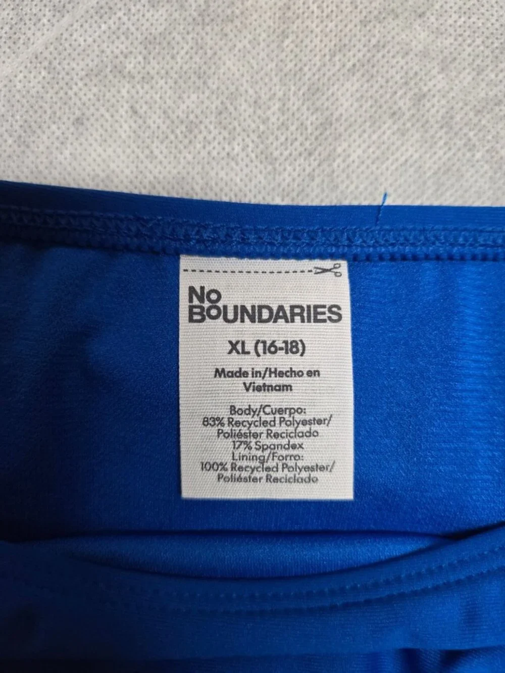 Women's Low Rise Blue Bikini Bottoms Size XL (16-18) NWT No Boundaries